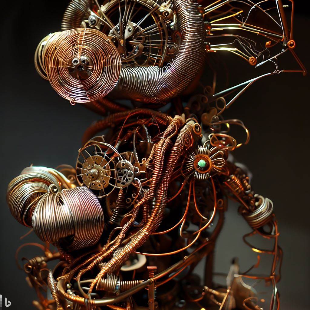 wire motor sculpture